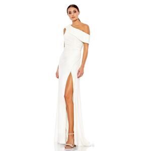 Mac Duggal Ieena Jersey Asymmetric Gown
